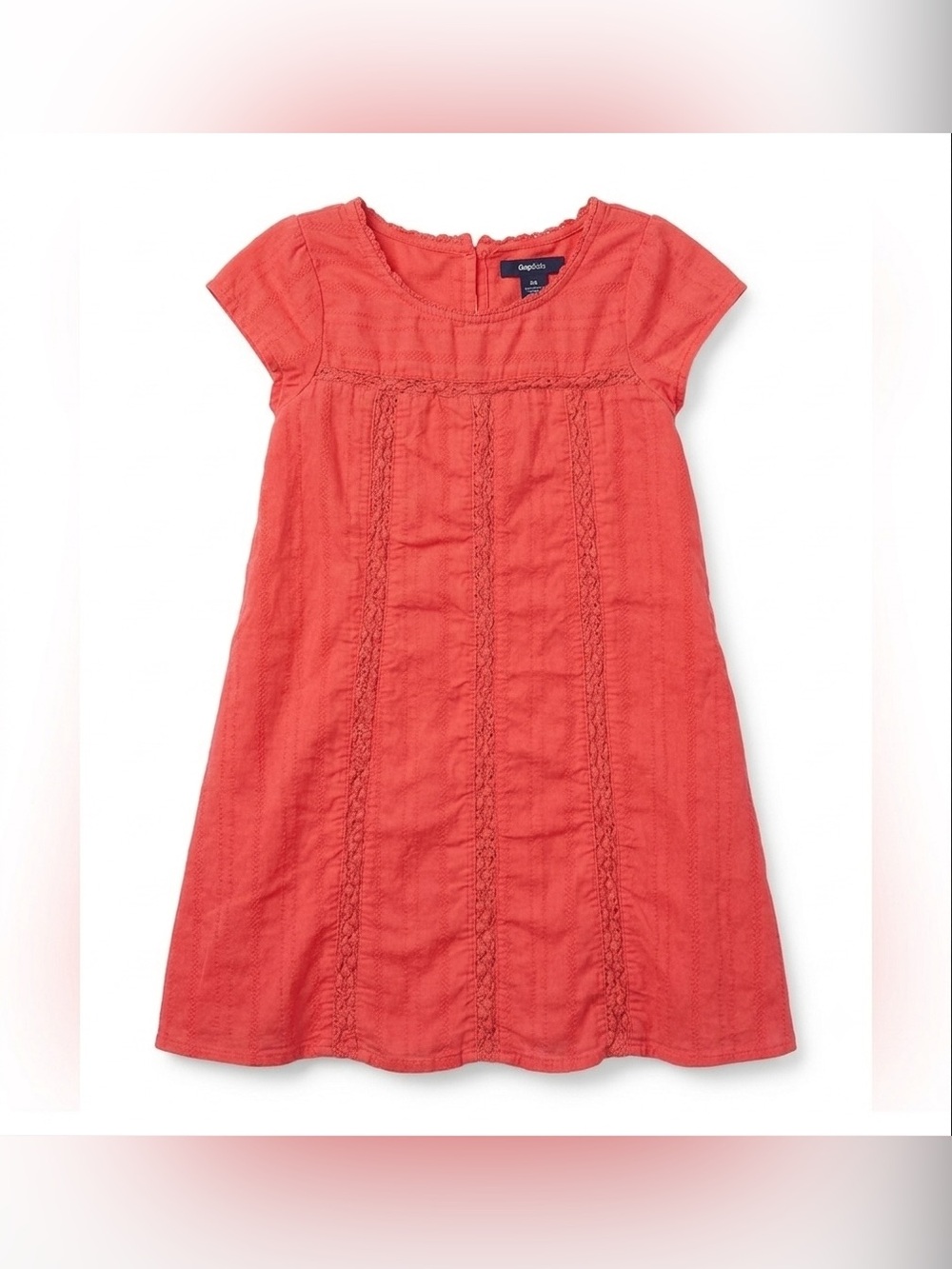 GAP Kids Cotton dress with crochet Lace detail Girls XS